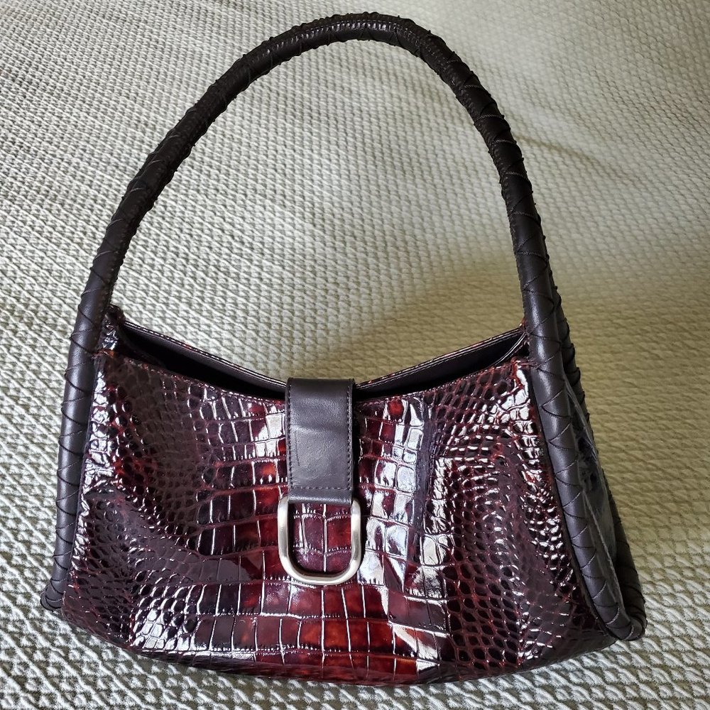 Donald J Pliner handbag beautifully embossed leather - Picture 2 of 9